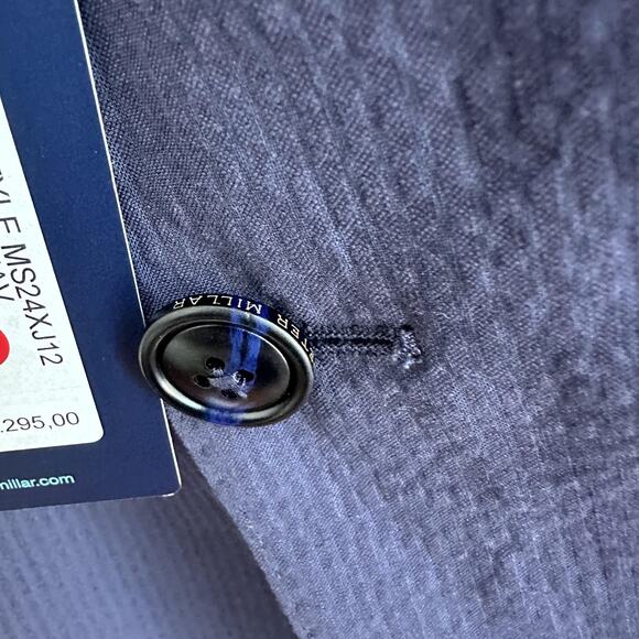 Peter Millar Blazer 44 Navy Crown Crafted Seersucker Sport Coat Jacket Unstructu - Picture 7 of 13